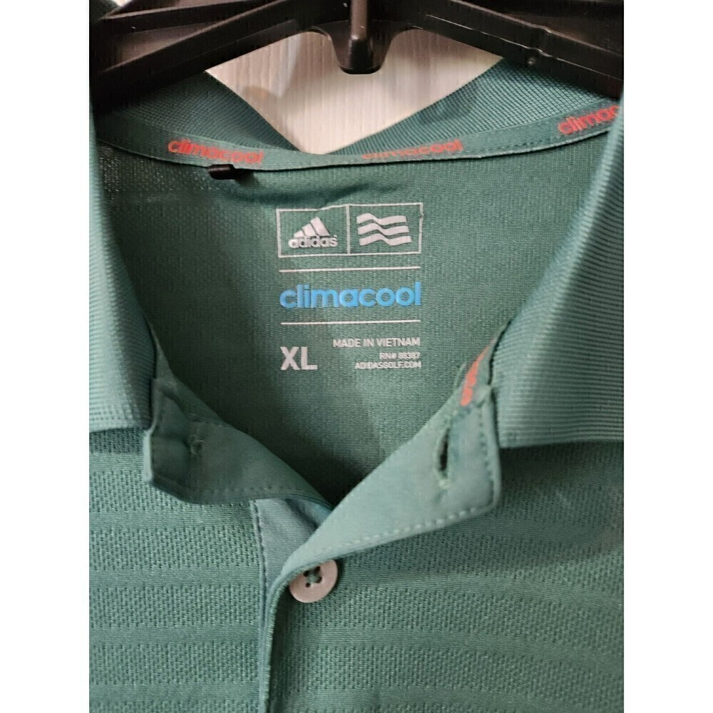 Adidas Climacool Polo Mens XL *bundle of 2 Gray EUC, Green has small defect pics - Picture 7 of 12